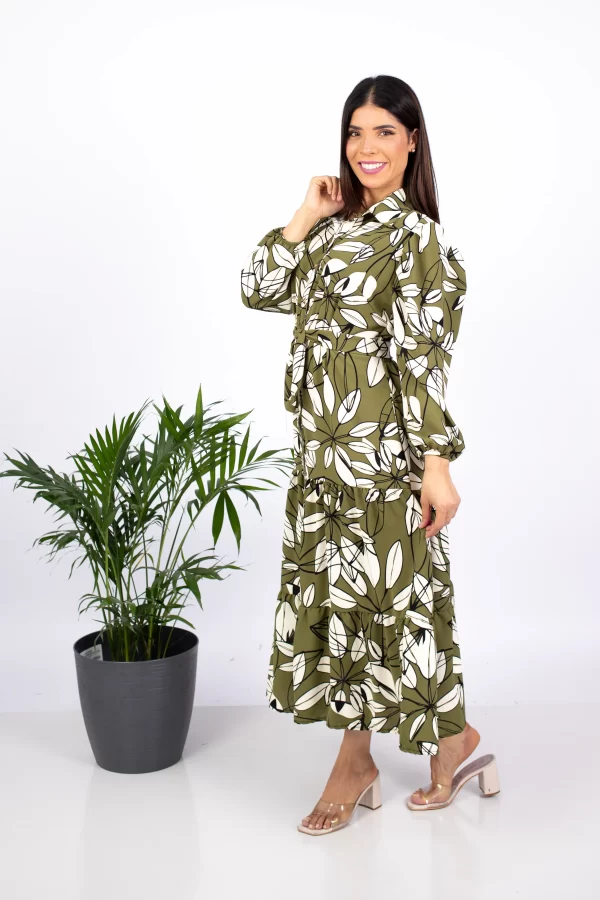 vestido verde de flores - Ropa de mujer en tendencia